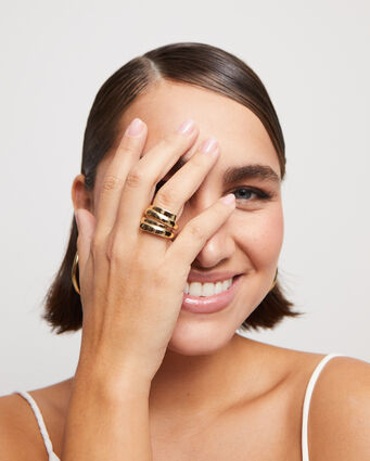 18K gold-plated irregular ring